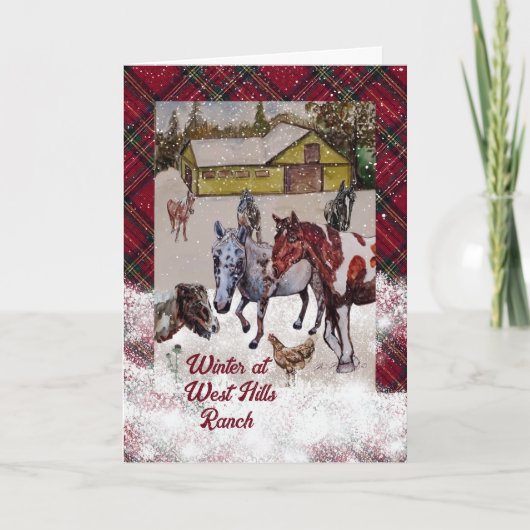 WinTER AT WEST HILLS RANCH Holiday Kaart (Voorkant)