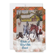 WinTER AT WEST HILLS RANCH Holiday Kaart