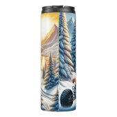 Winter ATV: Snowy Mountain Sunset Ride Thermosbeker (Achterkant)