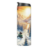 Winter ATV: Snowy Mountain Sunset Ride Thermosbeker (Geroteerd rechts)