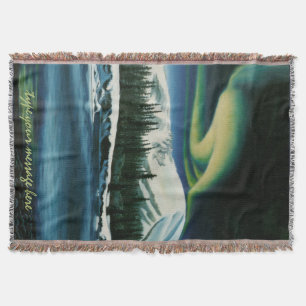 Winter Aurora Blanket Canadian Art Throw Blanket Deken