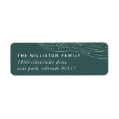 Winter Aurora Return Address Label (Voorkant)