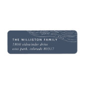 Winter Aurora Return Address Label (Voorkant)