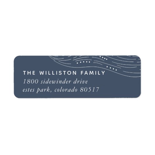 Winter Aurora Return Address Label (Voorkant)