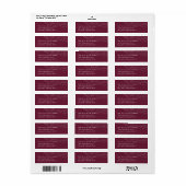 Winter Aurora Return Address Label (Full Sheet)