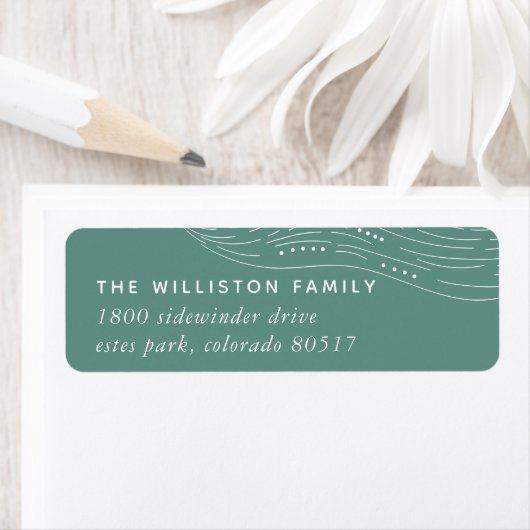 Winter Aurora Return Address Label (Insitu)