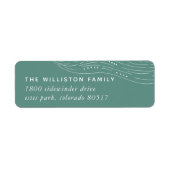 Winter Aurora Return Address Label (Voorkant)