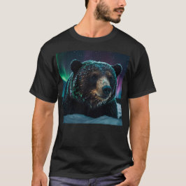 Winter Aurora & Zwart Beer Wildlife Design T-shirt