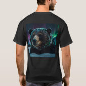 Winter Aurora & Zwart Beer Wildlife Design T-shirt (Achterkant)