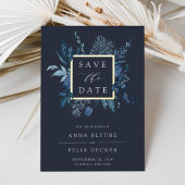 Winter Azure Folie Save the Date Card Folie Uitnodiging
