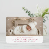 Winter Baby Aankondiging (Staand voorkant)