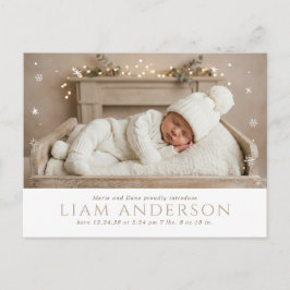 Winter Baby Aankondigingskaart
