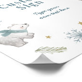 Winter Baby Animals Baby shower aangepaste tekst t Poster (Hoek)