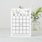 Winter Baby Animals Baby Shower Bingo Game Card Kaart (Staand voorkant)