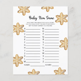 Winter Baby Artikel Spel. Baby Shower Spel