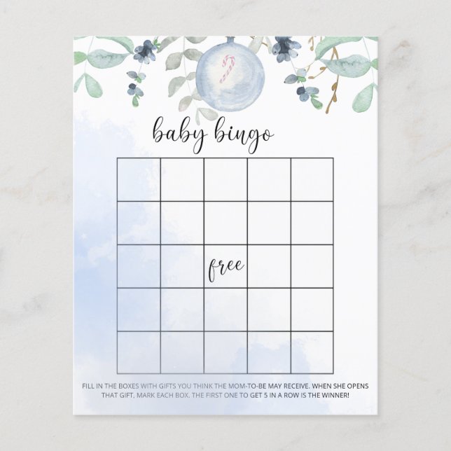 Winter baby bingo spel (Voorkant)