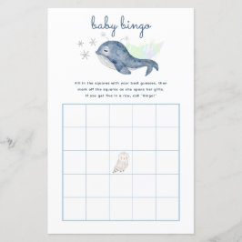 Winter Baby Bingo Spel - Walvis Baby shower