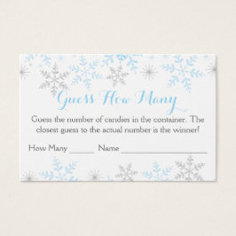 Winter Baby Boy Douche Raad hoeveel spel Visitekaartje