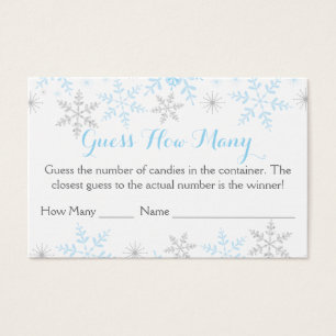 Winter Baby Boy Douche Raad hoeveel spel Visitekaartje