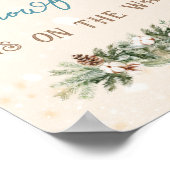 Winter Baby Boy Shower Little Snowflake on Way Poster (Hoek)