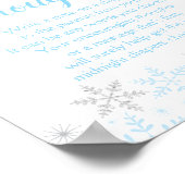 Winter Baby Boy Shower Snowflakes Poster (Hoek)