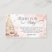 Winter Baby Deer Baby shower Boeken voor Baby Informatiekaartje (Voorkant)