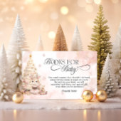 Winter Baby Deer Baby shower Boeken voor Baby Informatiekaartje