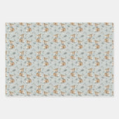 Winter Baby Deer with Earmuffs Snowflakes and Pine Inpakpapier Vel (Voorkant 3)