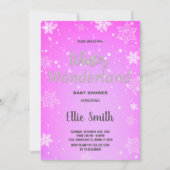 Winter Baby Douche Uitnodigingen Gouden Roze (Voorkant)