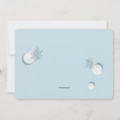Winter Baby Foto Geboorteaankondiging Blauw Aankondiging (Achterkant)