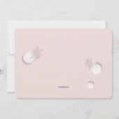 Winter Baby Foto Geboorteaankondiging Roze Aankondiging (Achterkant)