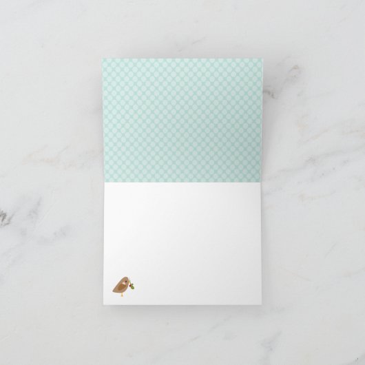 WINTER BABY FOX IN DIAPERS DANK U BEDANKKAART (Binnen)