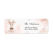 Winter Baby Girl Baby shower Retouradres Etiket (Voorkant)