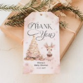 Winter Baby Girl Deer Baby shower Dank u Cadeaulabel