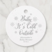 Winter Baby Het is koud buiten Baby shower Bedankjes Labels (Voorkant)