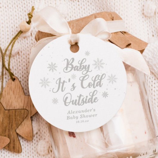 Winter Baby Het is koud buiten Baby shower Bedankjes Labels