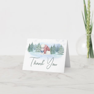 Winter Baby Het is koud buiten Baby shower Bedankkaart