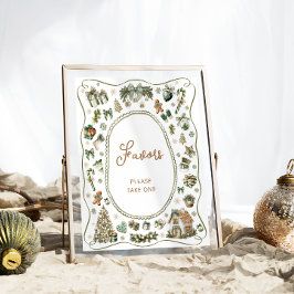 Winter Baby Het is koud buiten Baby shower gunsten Poster