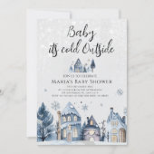 Winter Baby Het is koud buiten Baby shower Kaart (Voorkant)