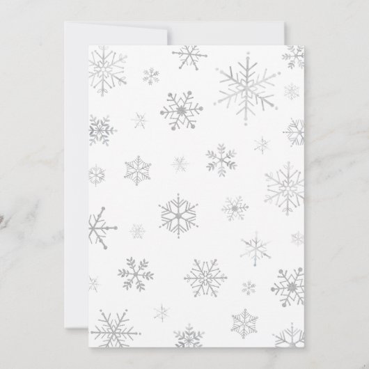 Winter Baby Het is koud buiten Baby shower Kaart (Achterkant)