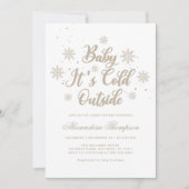 Winter Baby Het is koud buiten Baby shower Kaart (Voorkant)