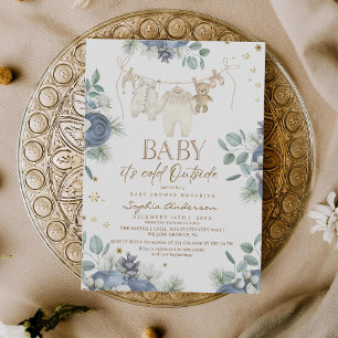 Winter Baby Het Is Koud Buiten Baby Shower Kaart