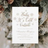 Winter Baby Het is koud buiten Baby shower Kaart