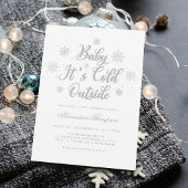 Winter Baby Het is koud buiten Baby shower Kaart