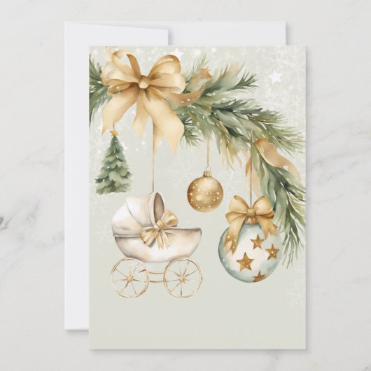 Winter Baby Het is koud buiten Baby shower Kaart (Achterkant)