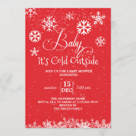 Winter Baby Het is koud buiten Baby shower Kaart