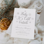 Winter Baby Het is koud Buiten Baby shower Neutraa Kaart