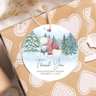 Winter Baby Het Is Koud Buiten Baby Shower Rond Bedankjes Labels