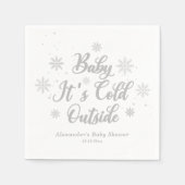 Winter Baby Het is koud buiten Baby shower Servet (Voorkant)