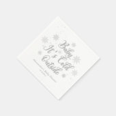 Winter Baby Het is koud buiten Baby shower Servet (Hoek)